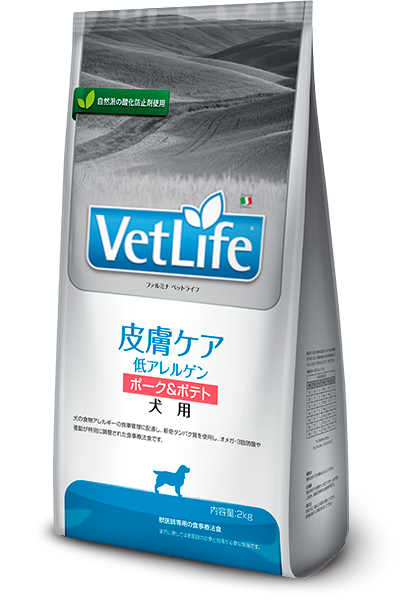 Vet Life 皮膚ケア -低アレルゲン ポーク＆ポテト（犬用）