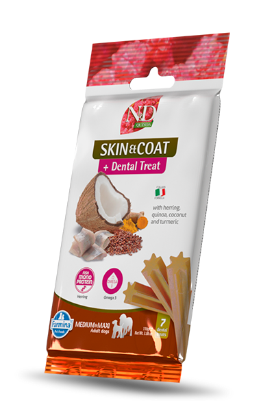Дентални лакомства Skin & Coat с херинга средни & едри кучета