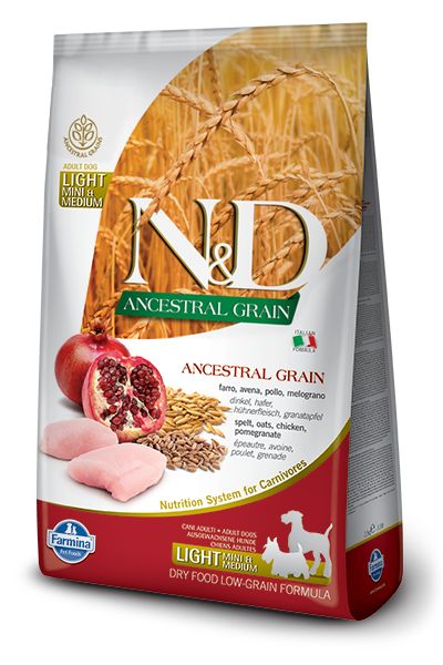 N&D Ancestral Grain Chicken & Pomegranate Light Mini/Medium