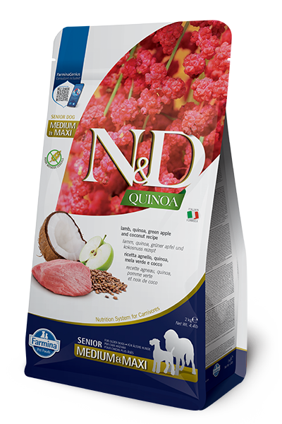 Lamb, quinoa, green apple and coconut Senior Medium & Maxi
