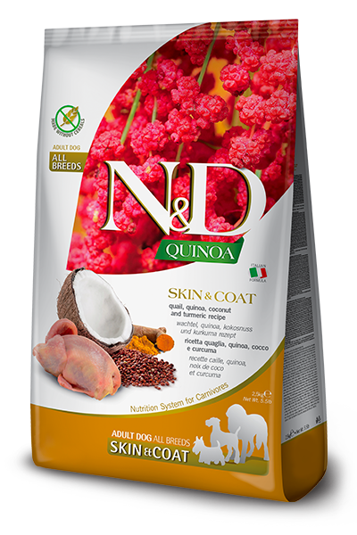 N&D Quinoa canine Skin & Coat Quail