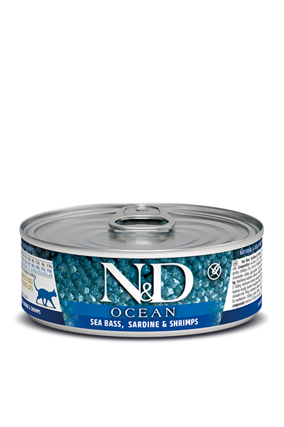 Sea Bass, Sardine & Shrimp Adult wet food