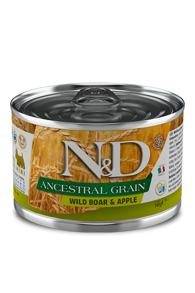 N&D Ancestral Grain canine Boar & Apple Adult Mini wet food