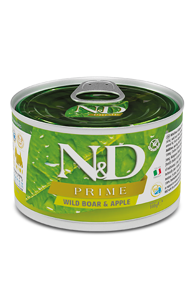 N&D Prime canine Boar & Apple Adult Mini wet food