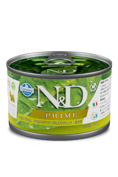 N&D プライム ワイルドボア（アップル入り）ウェット 成犬用